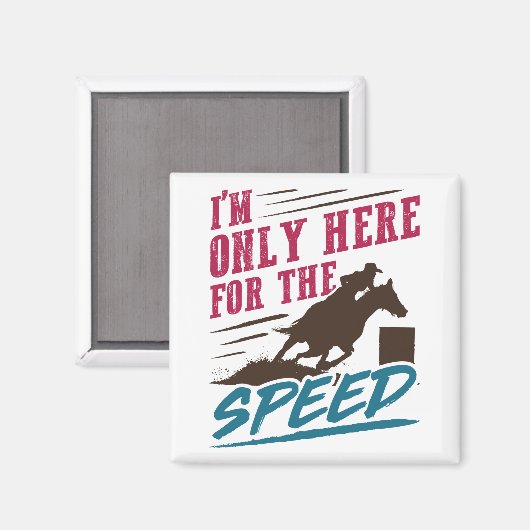 バおもしろいレルレース私はスピードのためだけここにいる マグネット (正面/裏面)