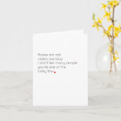 バおもしろいレンタインデー2021カード「人が嫌い」 カード (黄色い花)