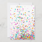 バおもしろいロカラフルーンキッズダブルジョイント誕生日 招待状 (裏面)