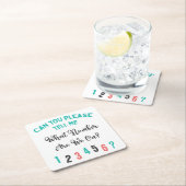 バおもしろいンコタイポグラフィ何番だ? スクエアペーパーコースター (インサイチュ)