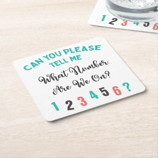 バおもしろいンコタイポグラフィ何番だ? スクエアペーパーコースター (アングル)