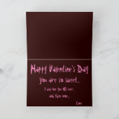 バおもしろいンタインのカード シーズンカード (内部)