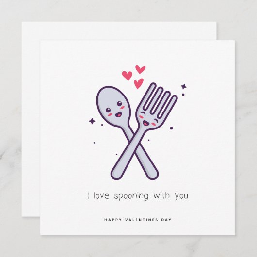 バおもしろいンタインのカード – 私はあなたと一緒にスポイキングが大好き シーズンカード (正面/裏面)