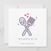 バおもしろいンタインのカード – 私はあなたと一緒にスポイキングが大好き シーズンカード (正面)