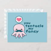 バおもしろいンタインのタコ シーズンポストカード (正面/裏面)