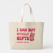 バおもしろいンタインの自己愛 ラージトートバッグ (裏面)