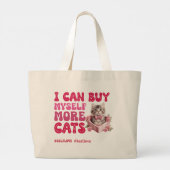 バおもしろいンタインの自己愛 ラージトートバッグ (裏面)