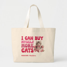 バおもしろいンタインの自己愛 ラージトートバッグ