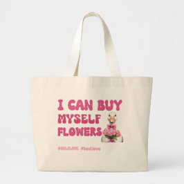 バおもしろいンタインの自己愛 ラージトートバッグ
