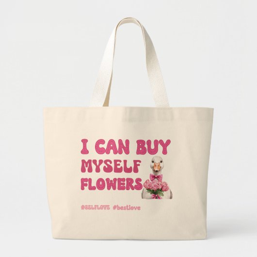 バおもしろいンタインの自己愛 ラージトートバッグ (正面)