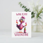 バおもしろいードワインは私のバレンタイン ポストカード (スタンド正面)