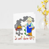 バおもしろいーベキューデザイン – 上手くいった? カード (黄色い花)