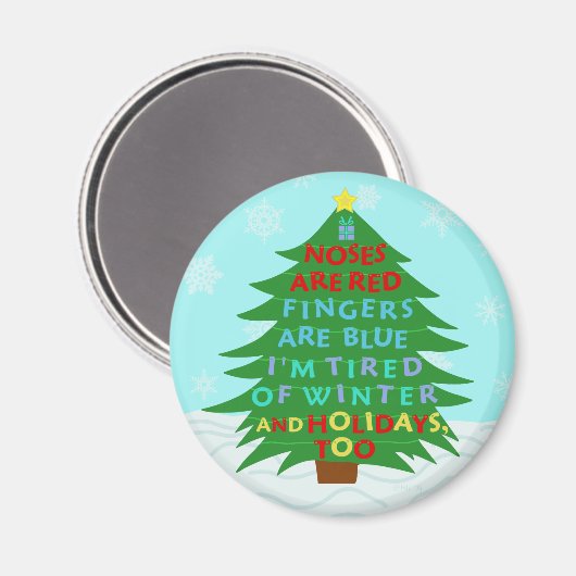 バおもしろいー・フンバグのクリスマス詩 マグネット (正面/裏面)