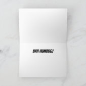 バおもしろいーHumbugトナカイのクリスマスカード カード (内部)