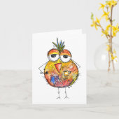 バお洒落カラフルードコーヒー カード (黄色い花)