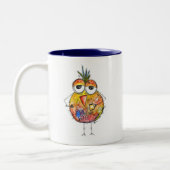 バお洒落カラフルードコーヒー ツートーンマグカップ (左)