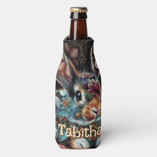 バお洒落ニーフローラパーソナライズされた ボトルクーラー (ボトル正面)