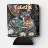 バお洒落ニーフローラパーソナライズされた 缶クーラー (裏面)