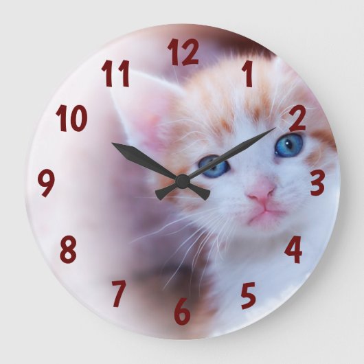 バお洒落ルはっきりしたグンディ番号ファミリー写真 ラージ壁時計 (正面)