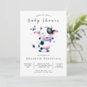 バお洒落ンカーフ牛ベビーシャワー 招待状 (スタンド正面)