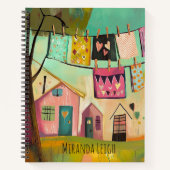 バお洒落ンタインイラストレーション ノートブック (正面)