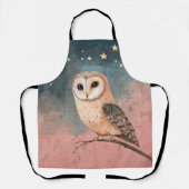 バお洒落ンフクロウ エプロン (正面)