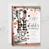バお洒落ーラップハロウィーンマッシュアップ1st誕生日 招待状 (正面)