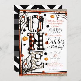 バお洒落ーラップハロウィーンマッシュアップ1st誕生日 招待状