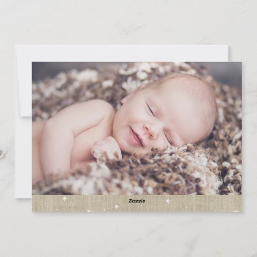 バお洒落ーラ素朴ップ・メリークリスマス写真 シーズンカード (裏面)