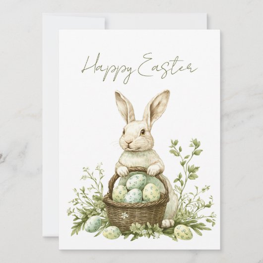 バかわいらしニー水彩フローラ復活祭 シーズンカード (正面)