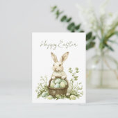 バかわいらしニー水彩フローラ復活祭 シーズンポストカード (スタンド正面)