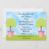 バかわいらしンホースベビーシャワー招待状 招待状 (裏面)