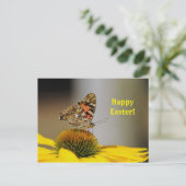 バかわいらし色彩の鮮やかラのフローラ写真イースター ポストカード (スタンド正面)