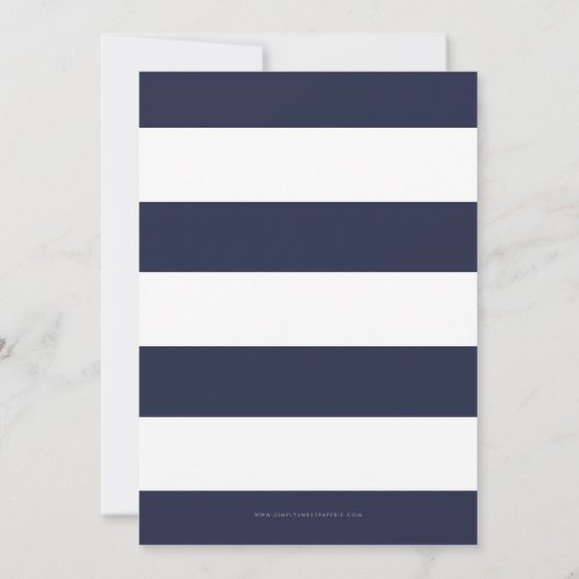 バはっきりしたイストライプのン生誕会招待状 招待状 (裏面)