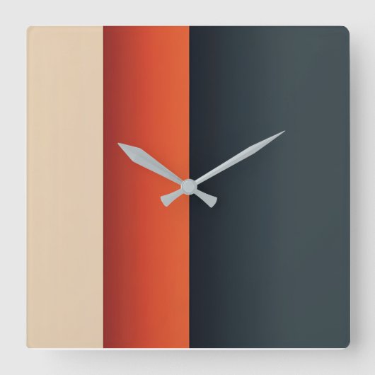 バはっきりしたランス：モーション内の最小色バンド スクエア壁時計 (正面)