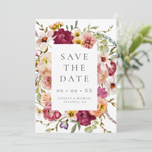 バはっきりしたルグンディフローラ結婚写真 セーブザデート (スタンド正面)