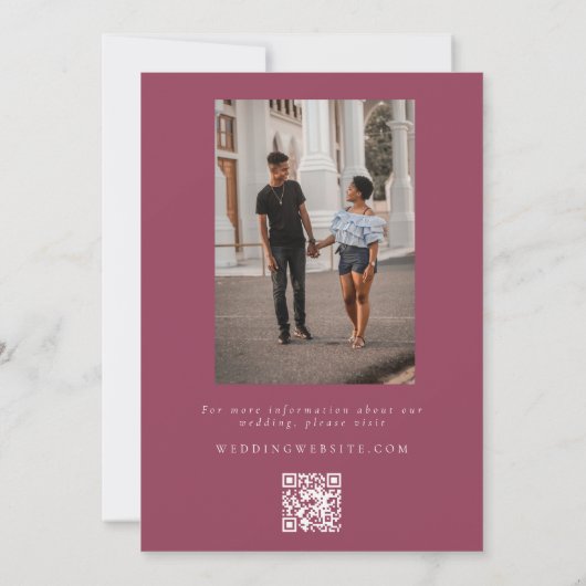 バはっきりしたルグンディフローラ結婚写真 セーブザデート (裏面)