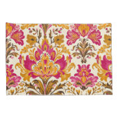 バはっきりしたロ地中海のーク花柄 枕カバー (裏面-右)