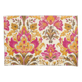 バはっきりしたロ地中海のーク花柄 枕カバー (正面左)