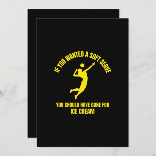 バもしレーボールのSPにソフトサーおもしろいブが欲しい サンキューカード (正面/裏面)