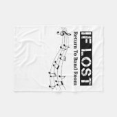 バもしンド失ったルームに戻おもしろいる フリースブランケット (正面(横))