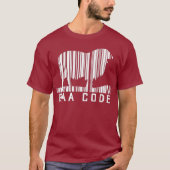 バアコードバーコードシープラム農業ファーム農家 Tシャツ (正面)