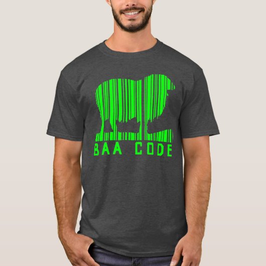 バアコードバーコードシープラム農業ファーム農家 Tシャツ (正面)