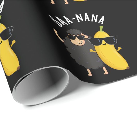 バアナバナナパおもしろいンズダークBG ラッピングペーパー (ロールコーナー)