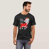 バアハマゴトクリスマスライトサンタヤギのクリスマス Tシャツ (正面フル)