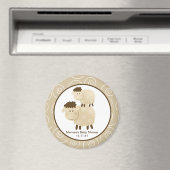 バアバアシープニュートラル3インチラウンドフェイスマグネット マグネット (インサイチュ (食洗機))