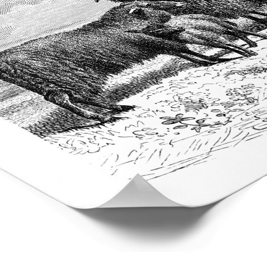 バアバアブラックシープ子供部屋韻 ポスター (角)