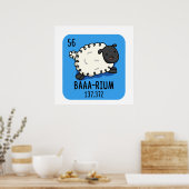 バアリウムおもしろい羊の化学パン ポスター (キッチン)