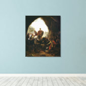 バアルのドラゴンを殺すダニエル キャンバスプリント (インサイチュ (ウッドフロア))