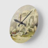 バアル寺院の東ポルティコの遺跡 ラウンド壁時計 (傾斜)